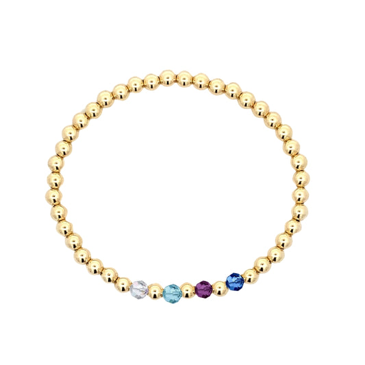 PULSERA PERSONALIZADA CON CRISTAL SWAROVSKI DE CADA MES
